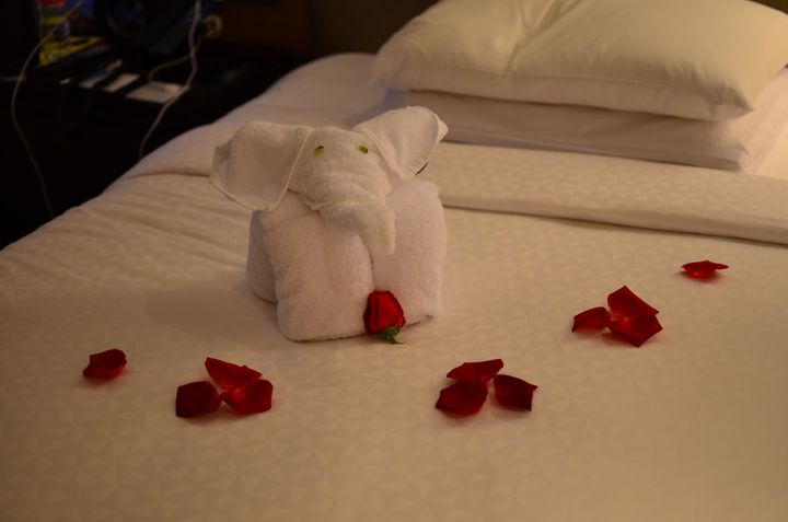 The hotel staff heard Jenny wasn't feeling well, so they left her a special surprise when they made up the room